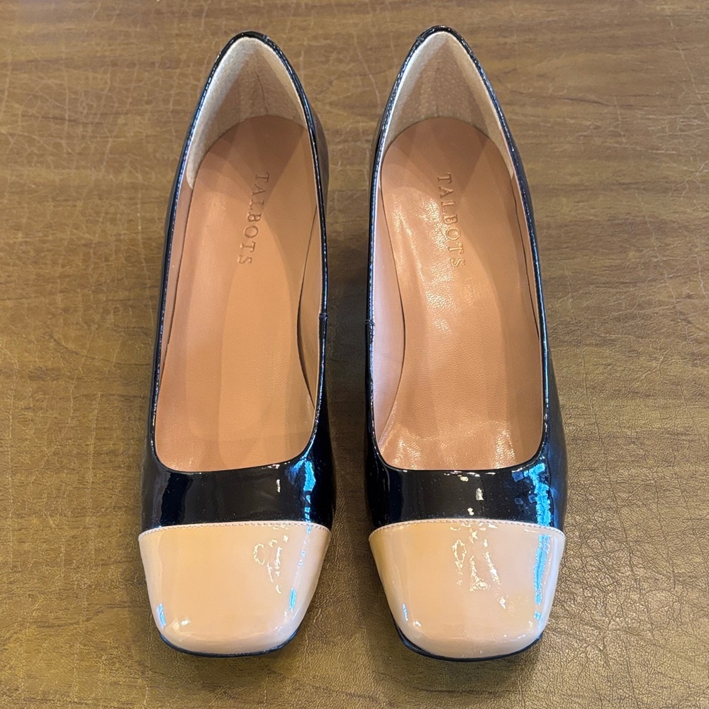 Talbots Black and Tan Heels